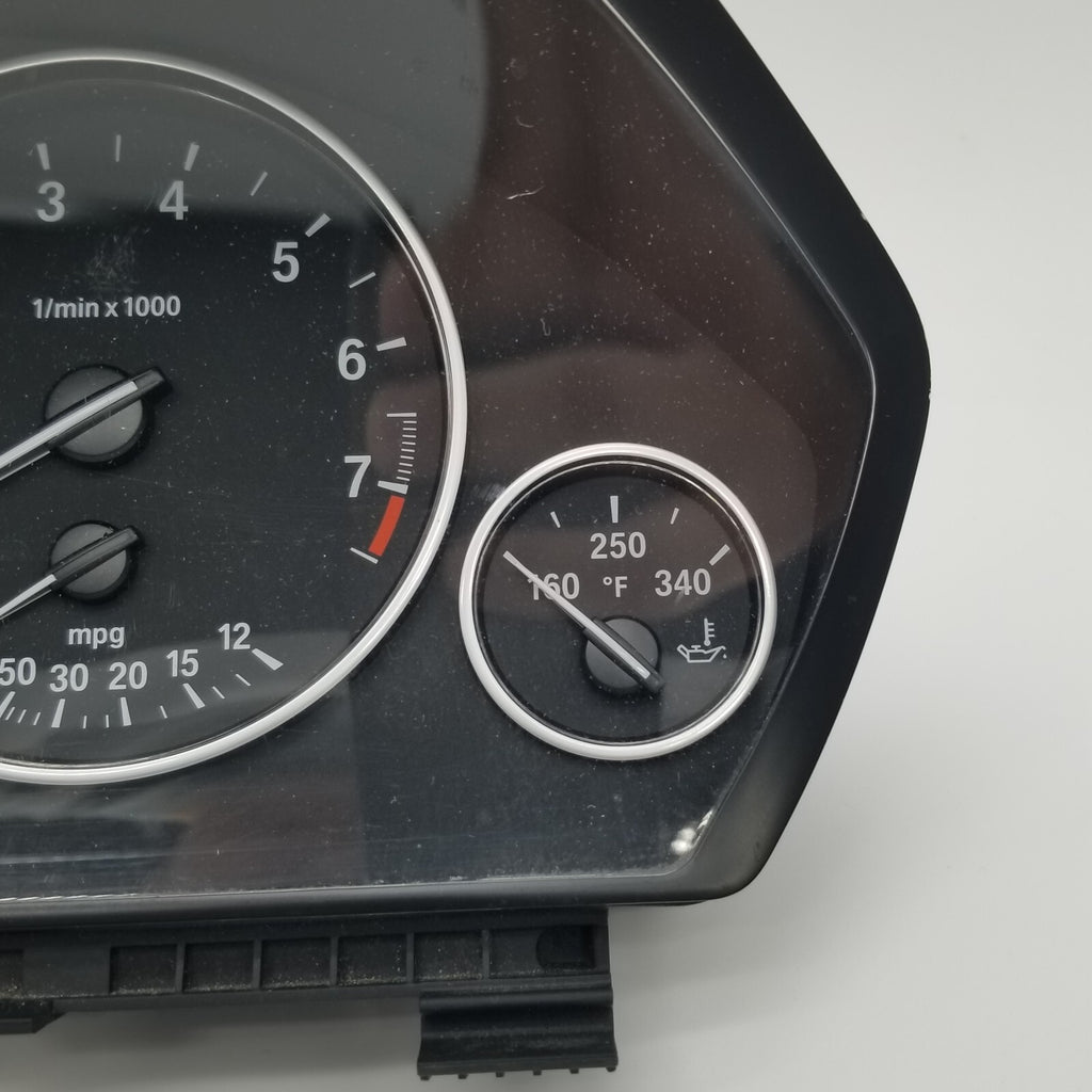 2013 2014 BMW 320i Speedometer Cluster Mph W/O Head-Up Display 9293933 Oem