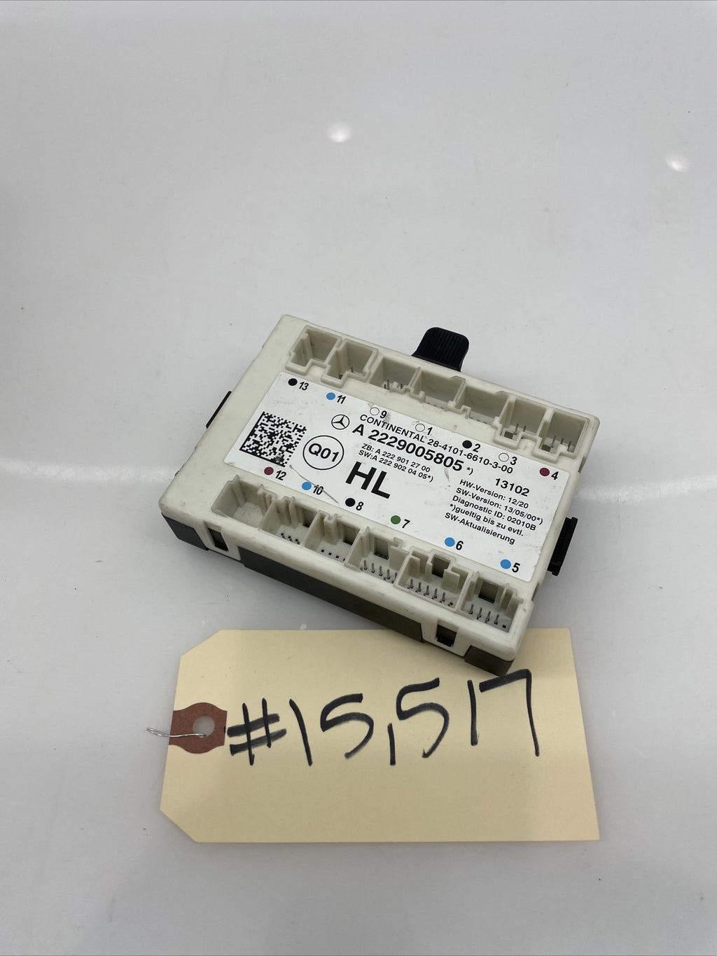 2014 2015 2017 Mercedes S63 S550 W222 Rear Left Side Door Control Module Unit