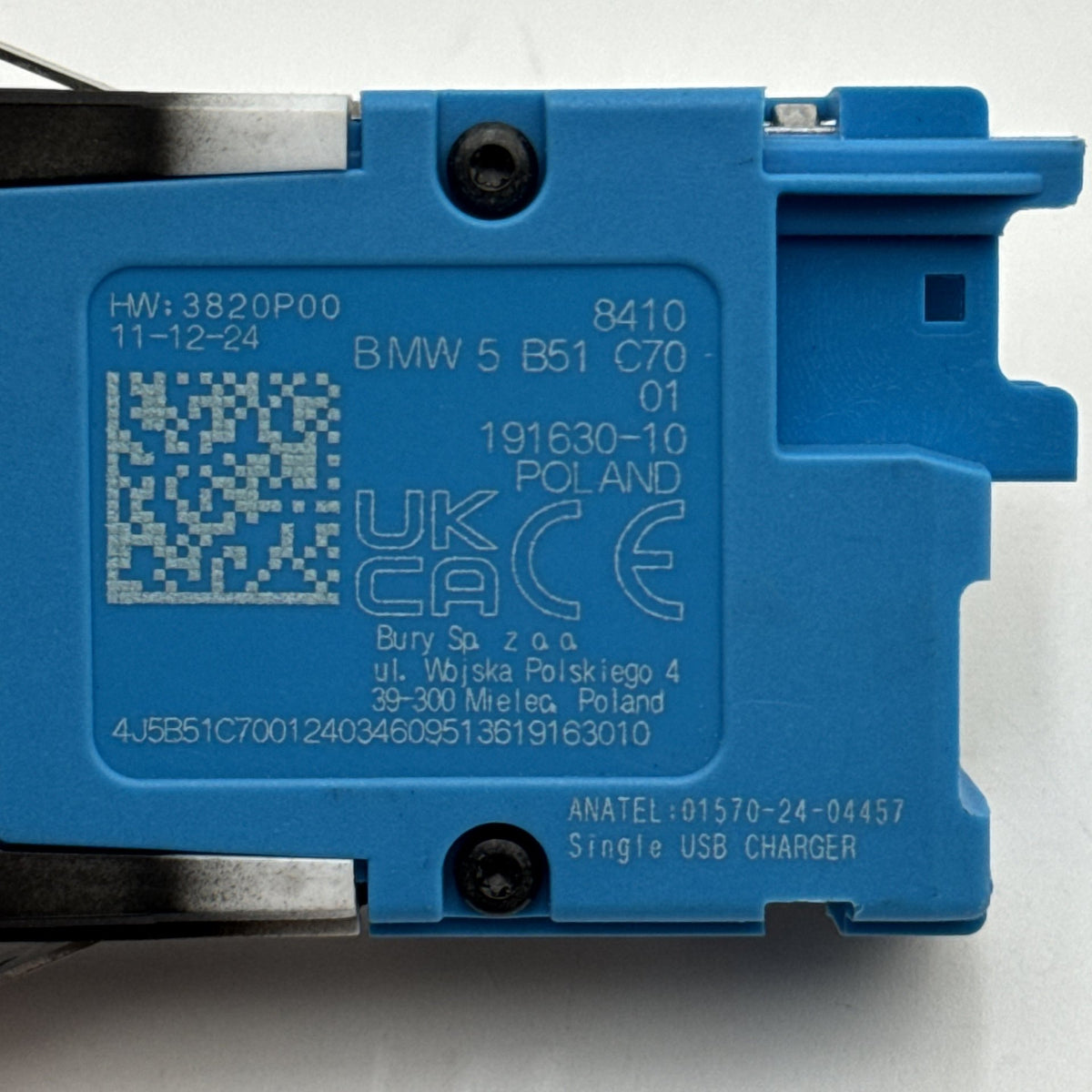 2019 - 2026 BMW G20 G21 G22 G26 G15 G30 G42 X3 Single USB Socket Port 5B51C70