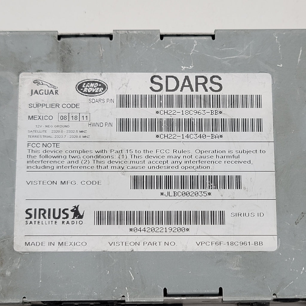 2012 2013 RANGE ROVER SPORT L320 SIRIUS RADIO RECEIVER MODULE OEM CH2218C963BB