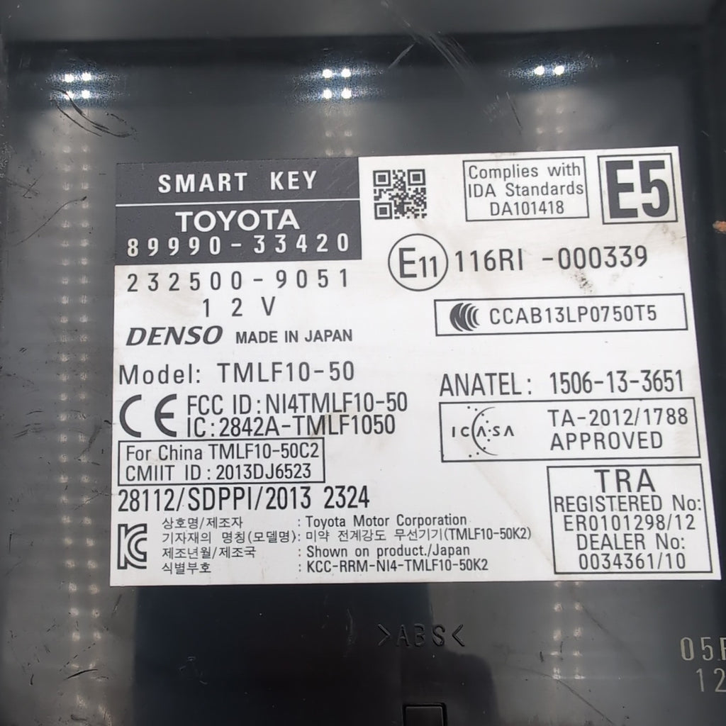 2014 LEXUS EX350 THEFT-LOCKING KEYLESS CONTROL MODULE 8999033420