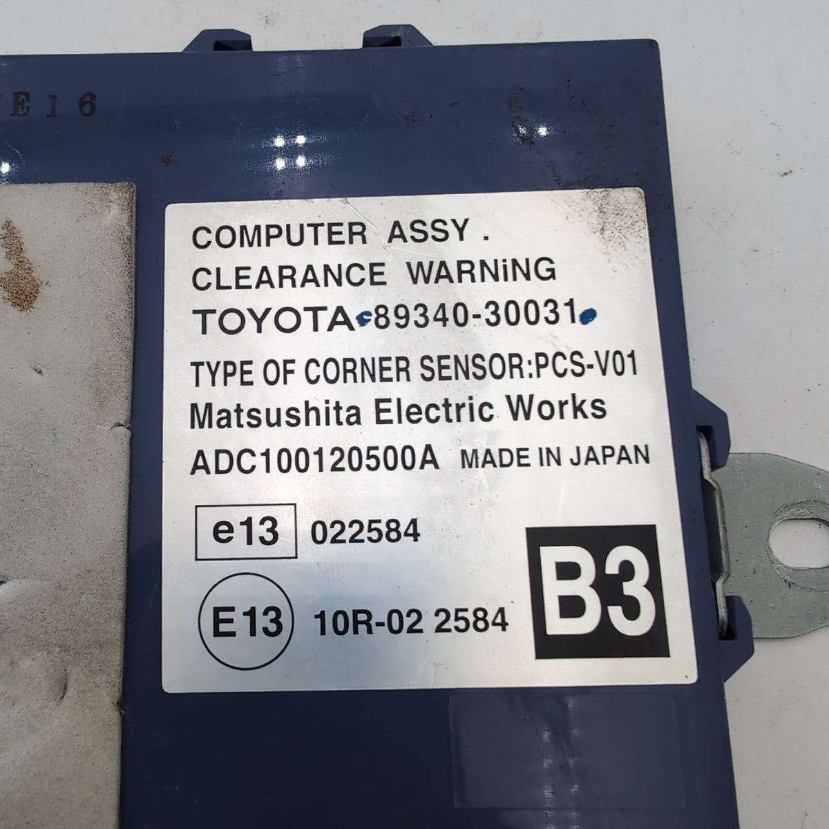 2007- 2011 Lexus GS350 Parking Sensor Clearance Warning Module 89340-30031