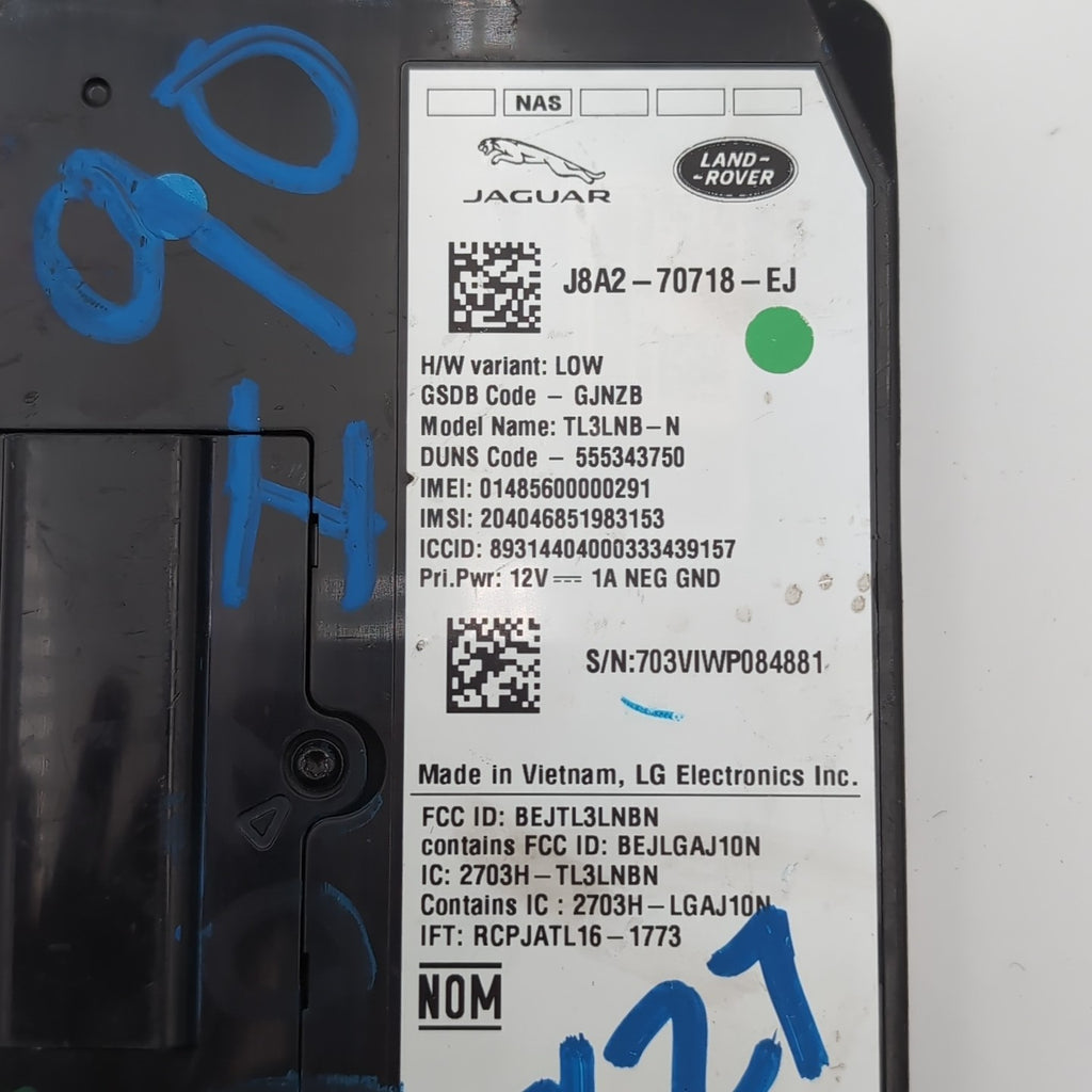 2017 2018 2019 2020 Jaguar F-Pace Telematics Computer Control Module Unit