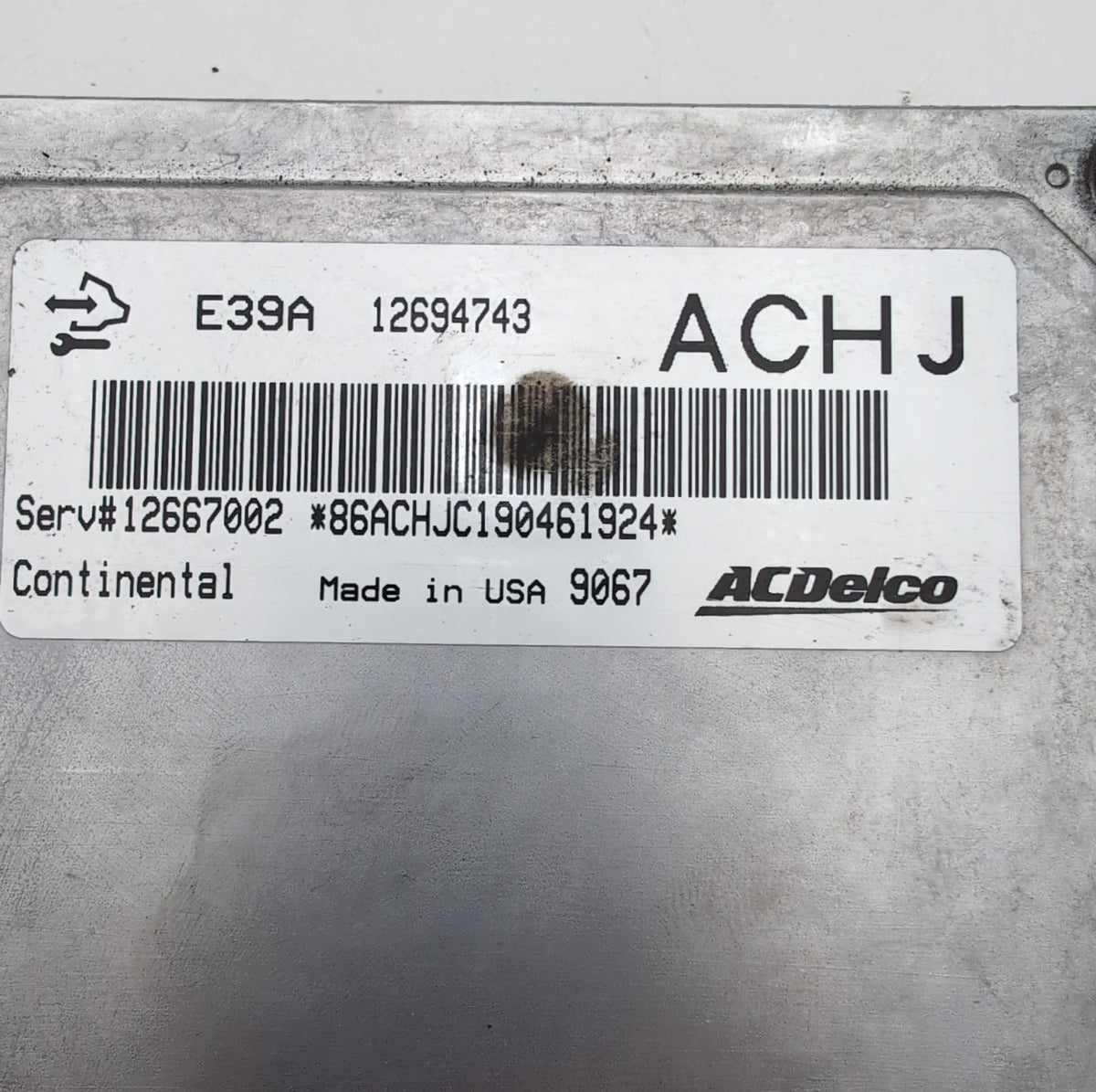 2017 2018 2019 Chevrolet Impala 3.6L Engine Control Module ECM E39A 12694743