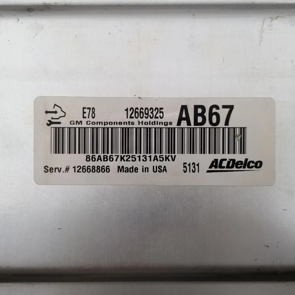 2012 2013 2014 2015 2016 CHEVROLET CRUZE Engine Computer Module ECU 12669325