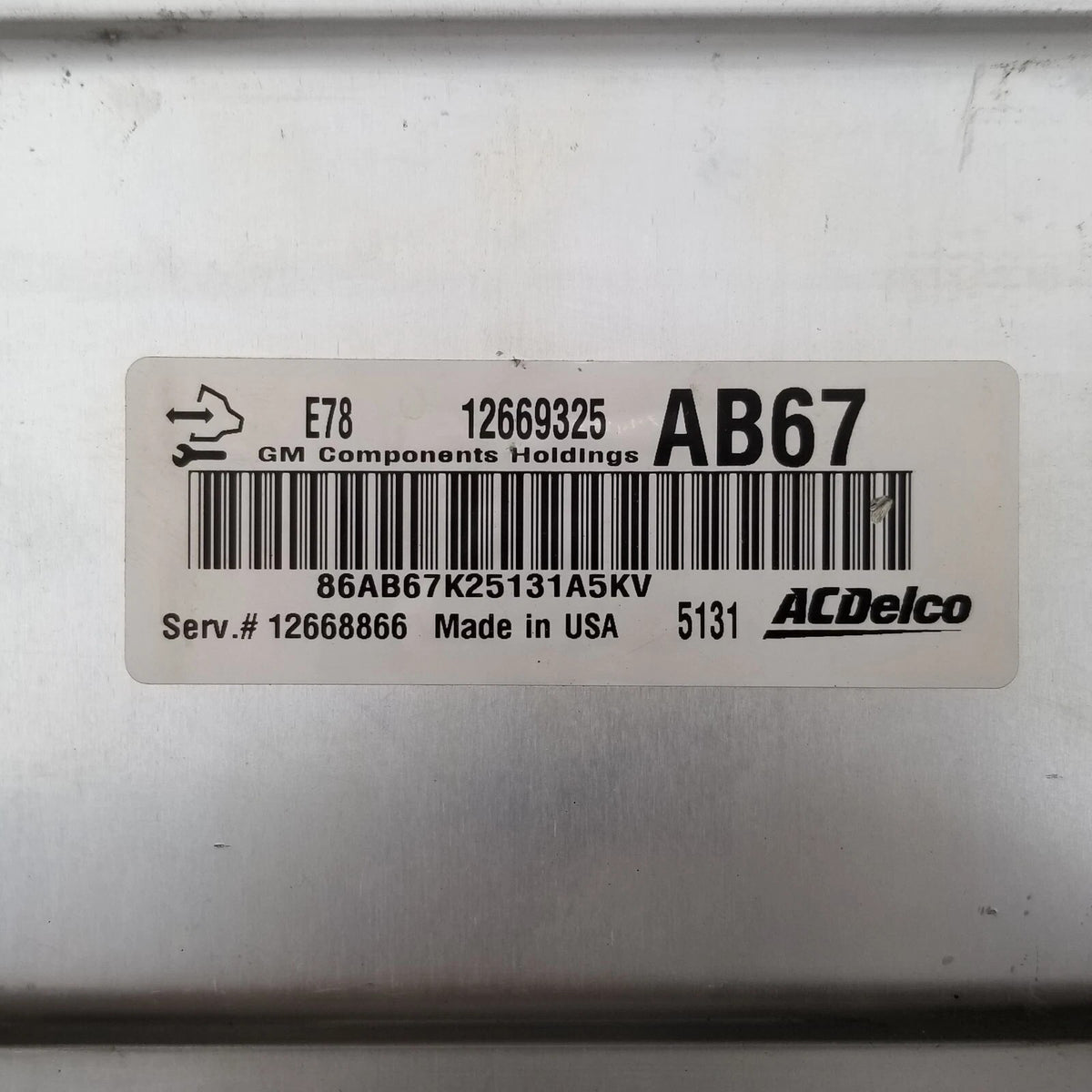 2012 2013 2014 2015 2016 CHEVROLET CRUZE Engine Computer Module ECU 12669325