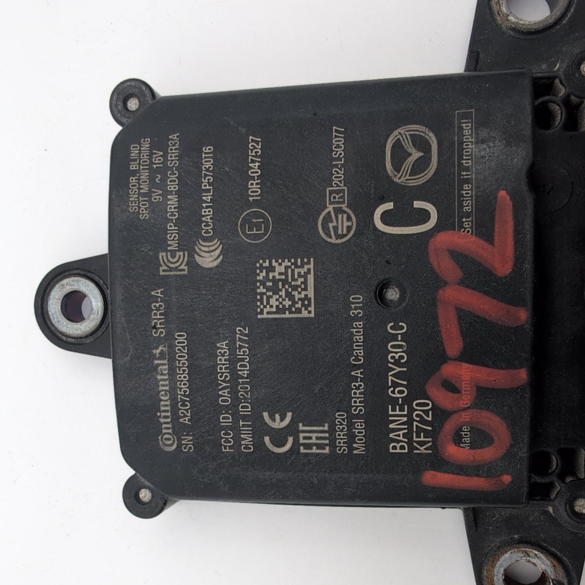 2017 2018 Mazda 3 Rear Blind Spot Monitor Radar Sensor BANE-67Y30-C