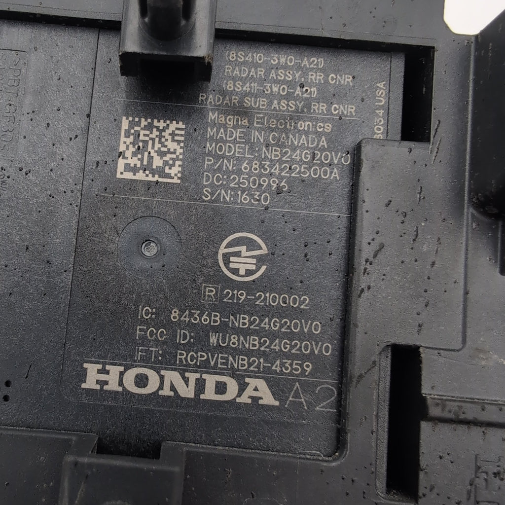 2023 2024 2025 2026 Honda HR-V Rear Left Blind Spot Radar Sensor 8S410-3W0-A21