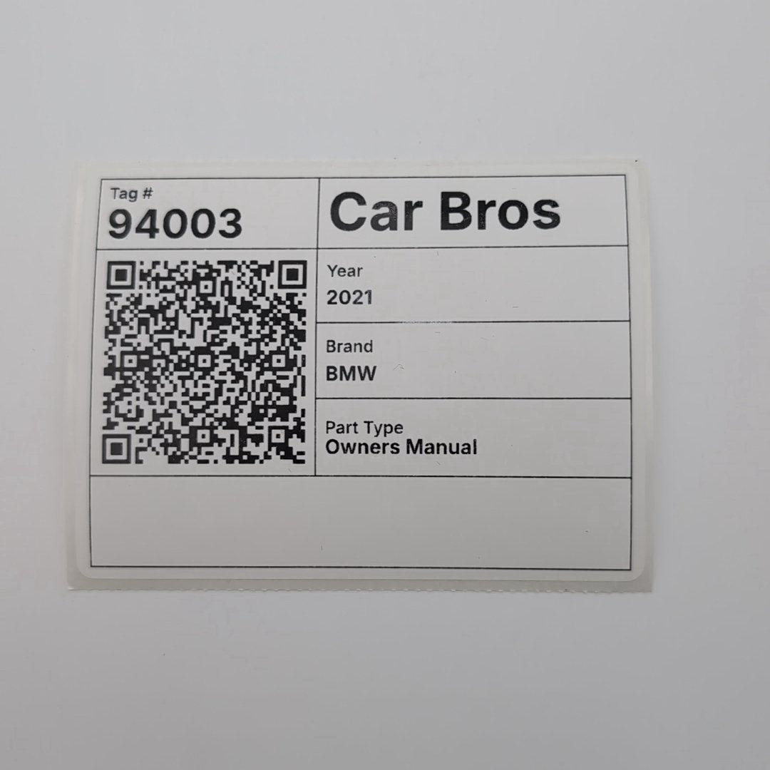 2021 BMW G30 5 Series Sedan Owners Manual Handbook Set Kit with Case
