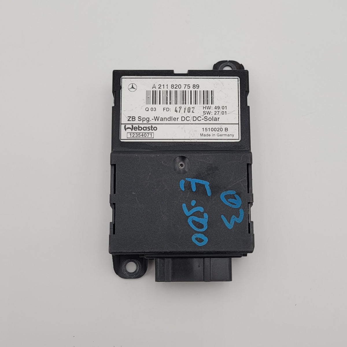 2003- 2009 Mercedes W211 E55 AMG E500 Voltage Solar Transformer OEM 2118207589