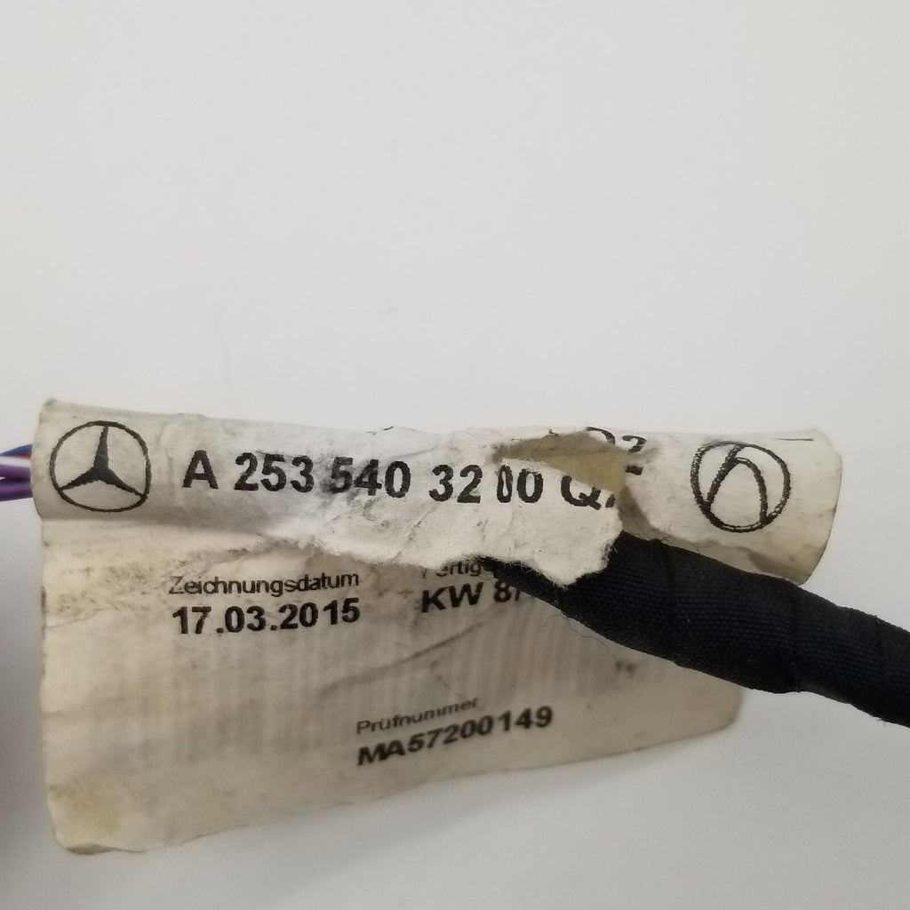 MERCEDES-BENZ GLC REAR BUMPER ELECTRICAL BLIND SPOT WIRING HARNESS A2535403200