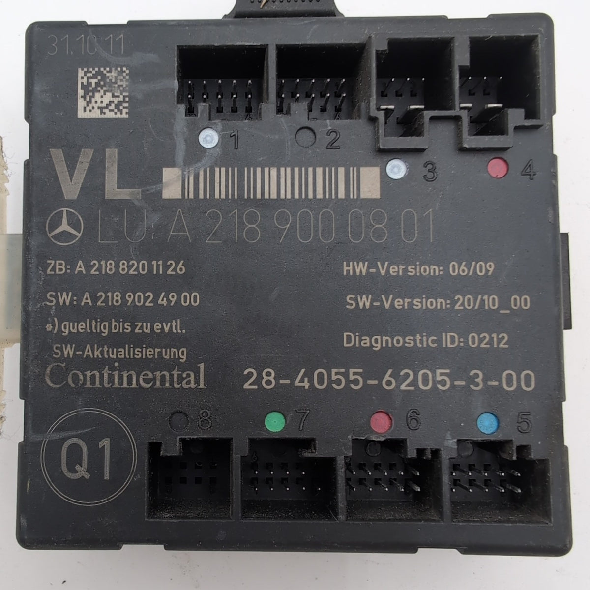 2012- 2018 Mercedes W218 CLS550 Front Left Door Control Module A2189000801