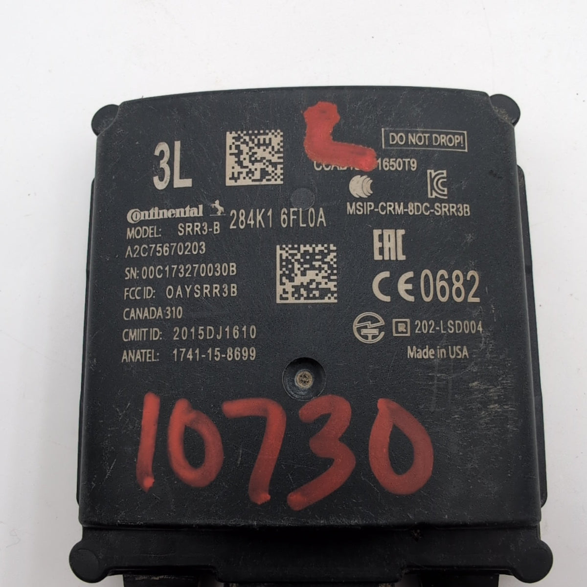 2016 - 2020 Nissan Rogue Rear Left Blind Spot Radar Sensor 284K16FL0A