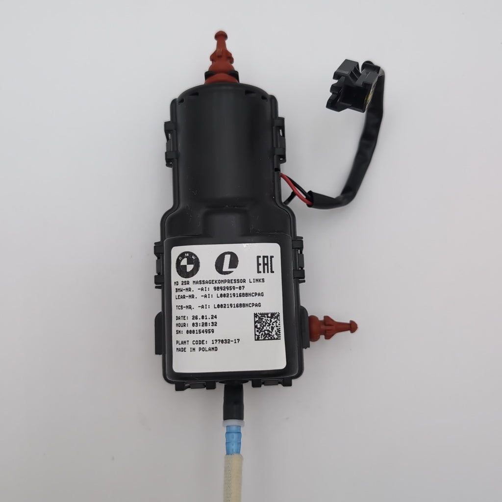2023 2024 2025 BMW i7 G70 Left Seat Pneumatics Module Pump 9892959