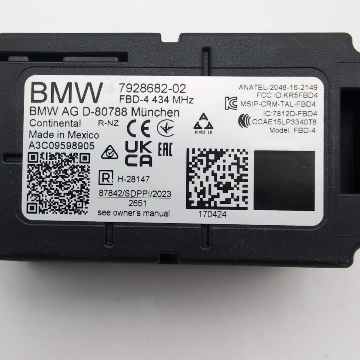2019 - 2025 BMW G22 G26 G60 G70 X1 X2 X5 X6 X7 XM Radio Remote Receiver Module