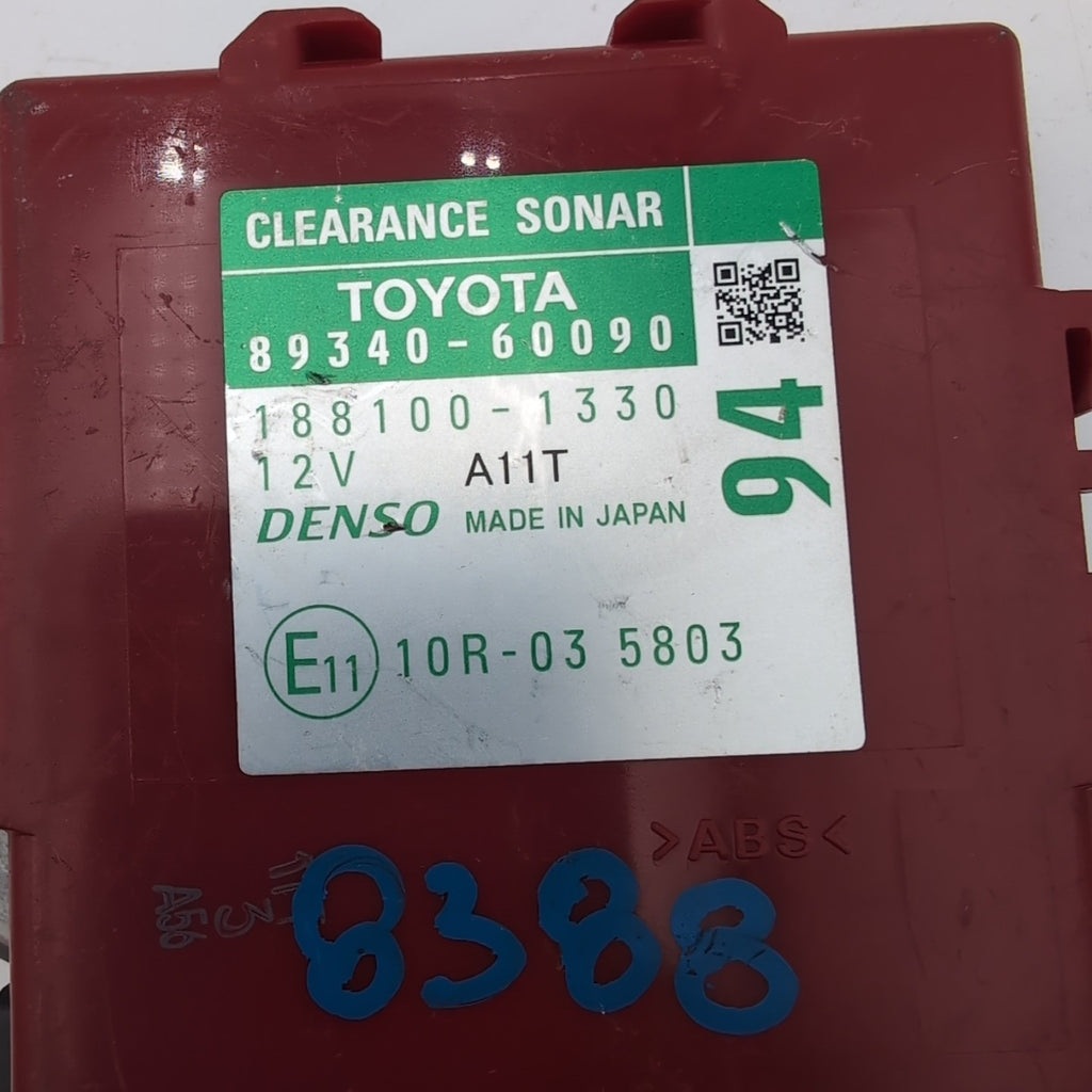 2014- 2019 Lexus GX460 Clearance Sonar Warning Control Module OEM 89340-60090