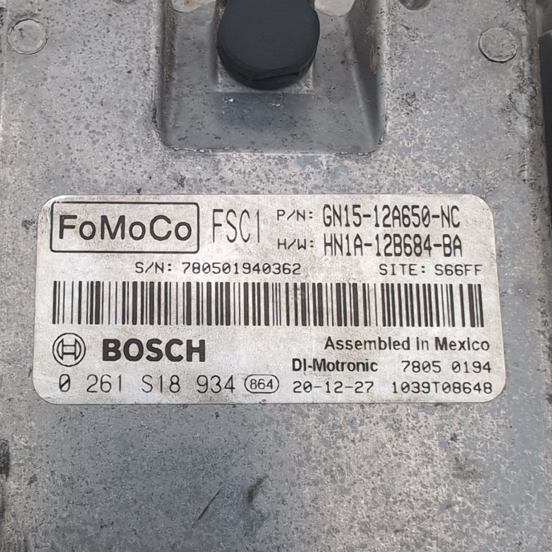 2018 - 2021 Ford EcoSport 2.0L Engine Computer Control Module ECU GN15-12A650-NC