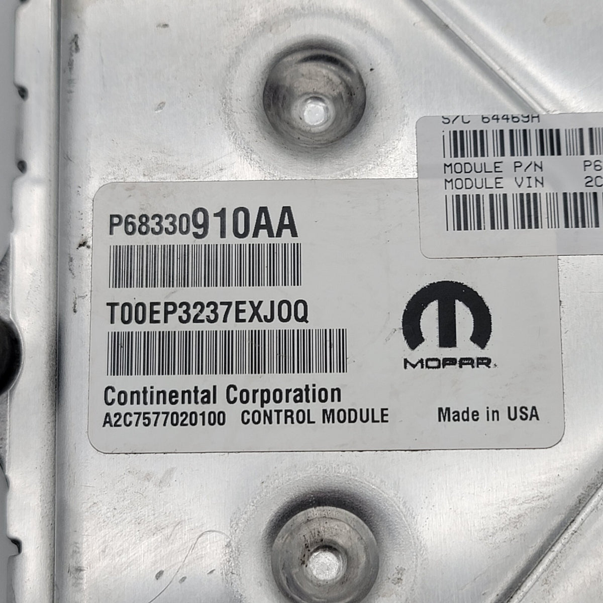 2018 2019 Chrysler Pacifica 3.6L Engine Computer Control Module ECM 68330910AA