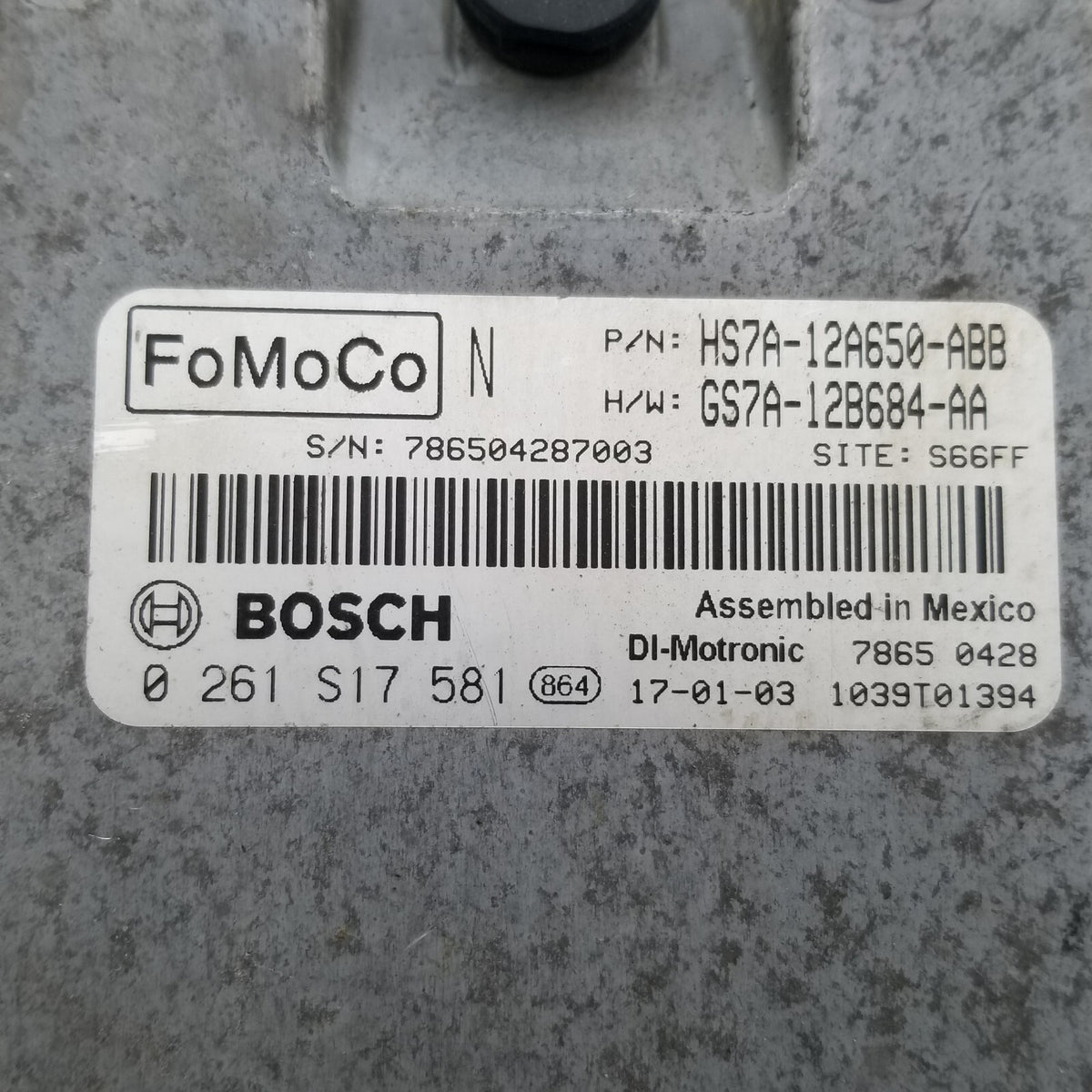 2017 2018 2019 Ford Fusion Engine Computer Control Module ECU OEM HS7A12A650ABB