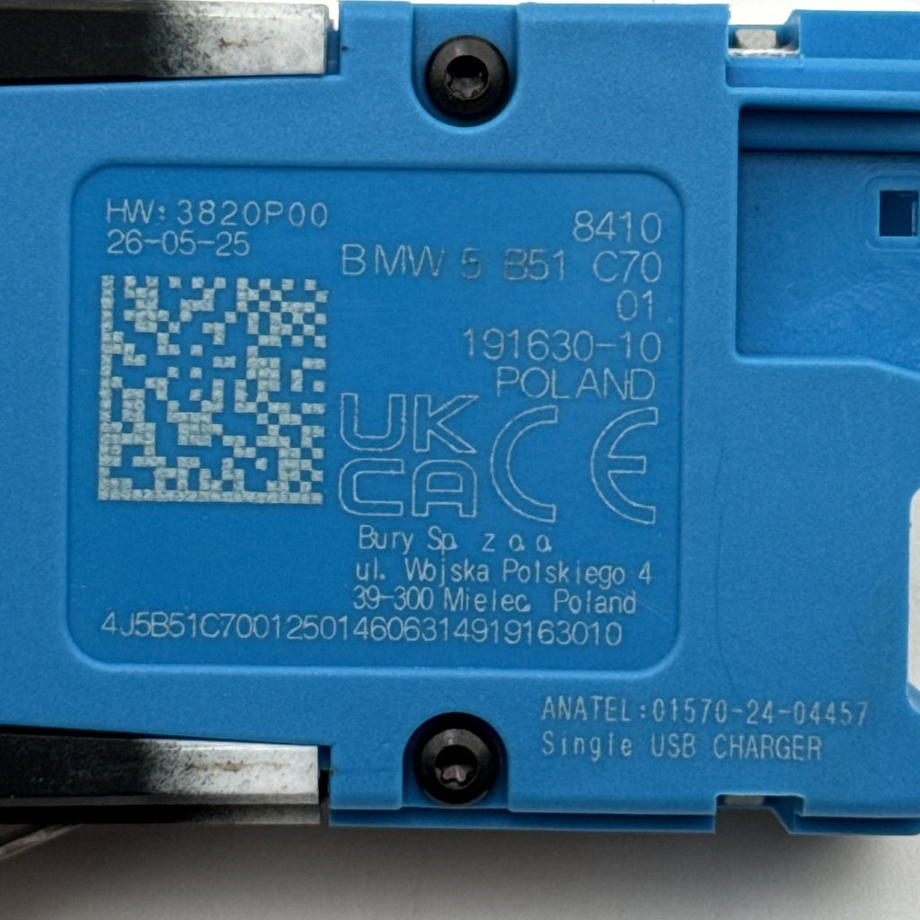2019 - 2026 BMW G20 G21 G22 G26 G15 G30 G31 X3 Single USB Socket Port 5B51C70