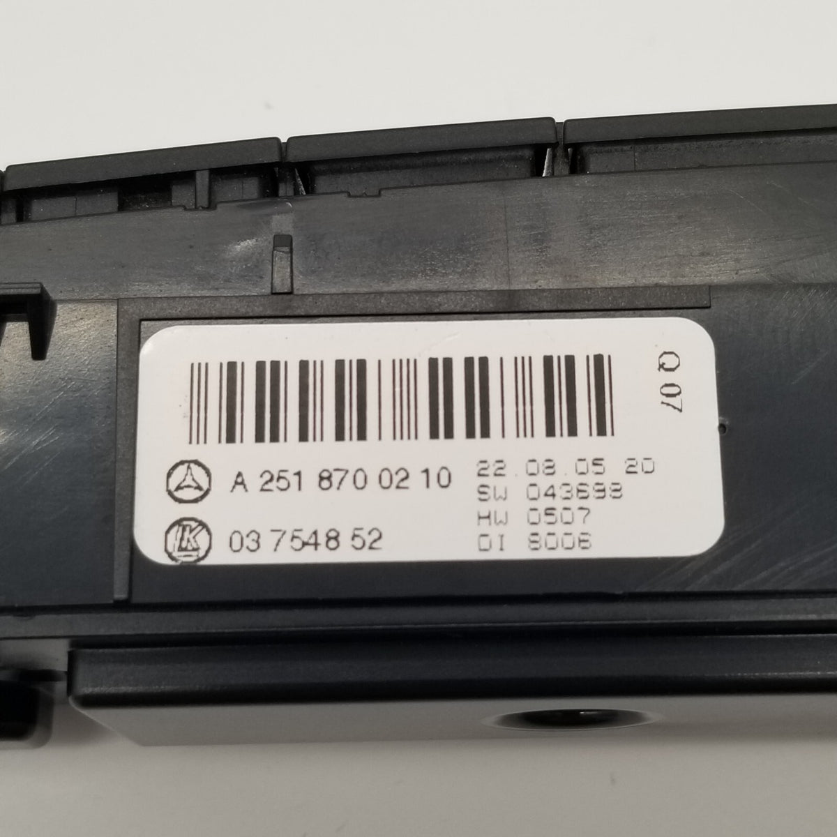 2006 2007 MERCEDES W251 R350 R500 CENTER DASHBOARD HAZARD CONTROL SWITCH PANEL