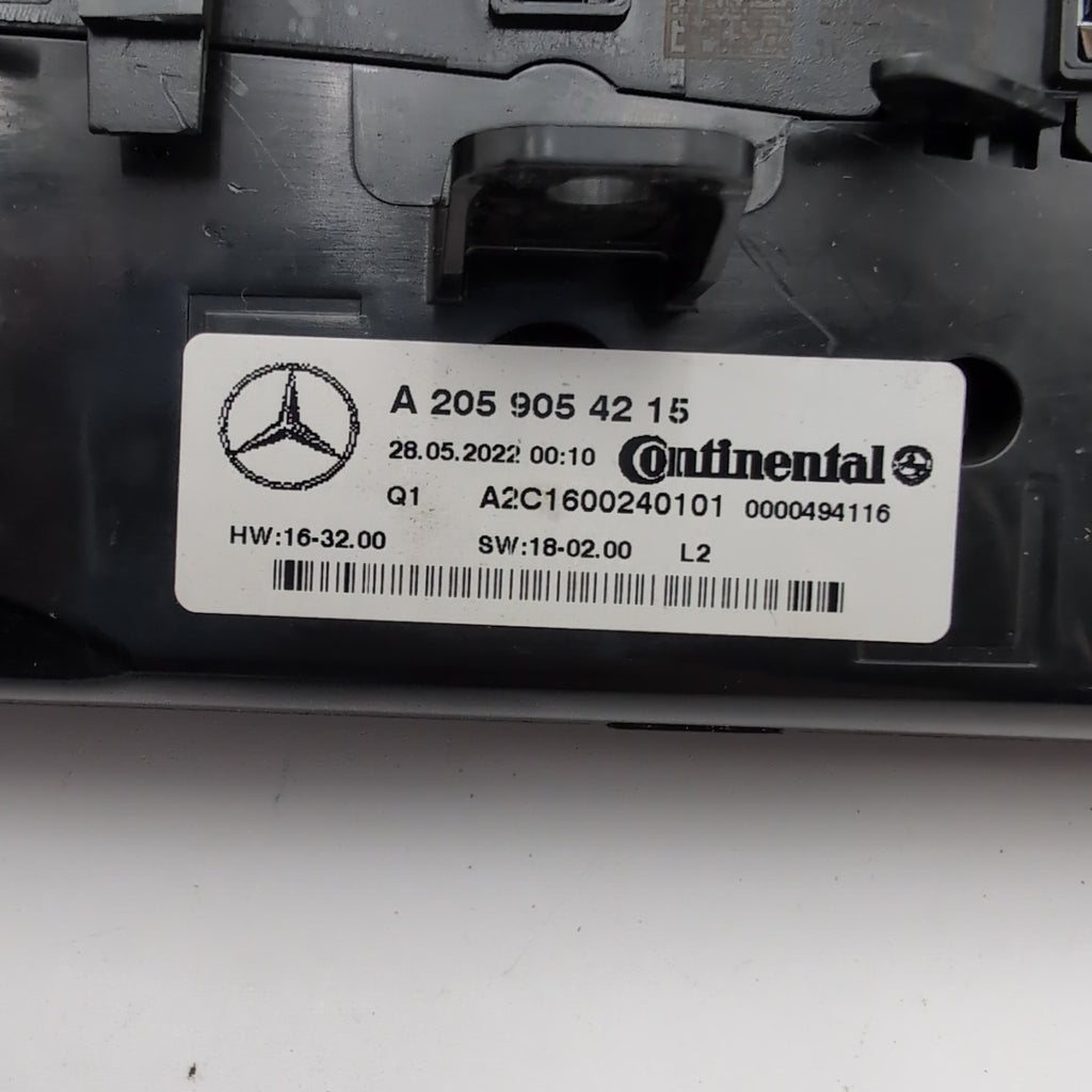 2016- 2022 Mercedes GLC300 AC Heater Climate Control Unit Panel A2059054215