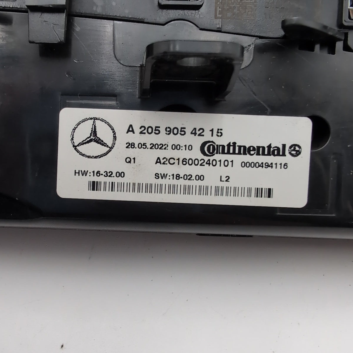 2016- 2022 Mercedes GLC300 AC Heater Climate Control Unit Panel A2059054215