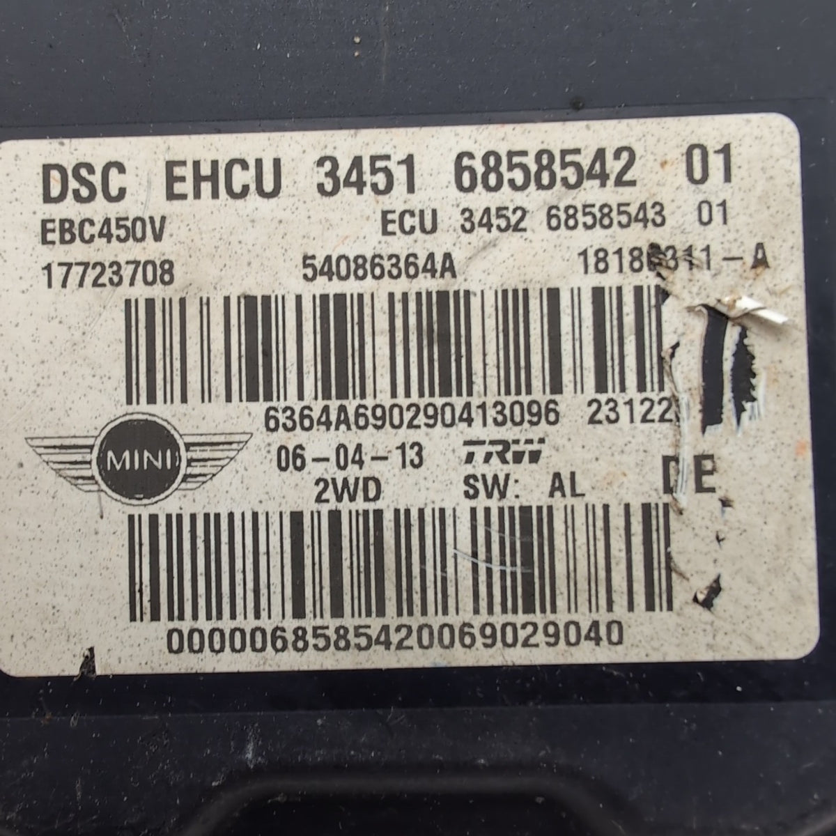 2009- 2015 Mini Cooper Countryman ABS Anti Lock Brake Pump 6858542