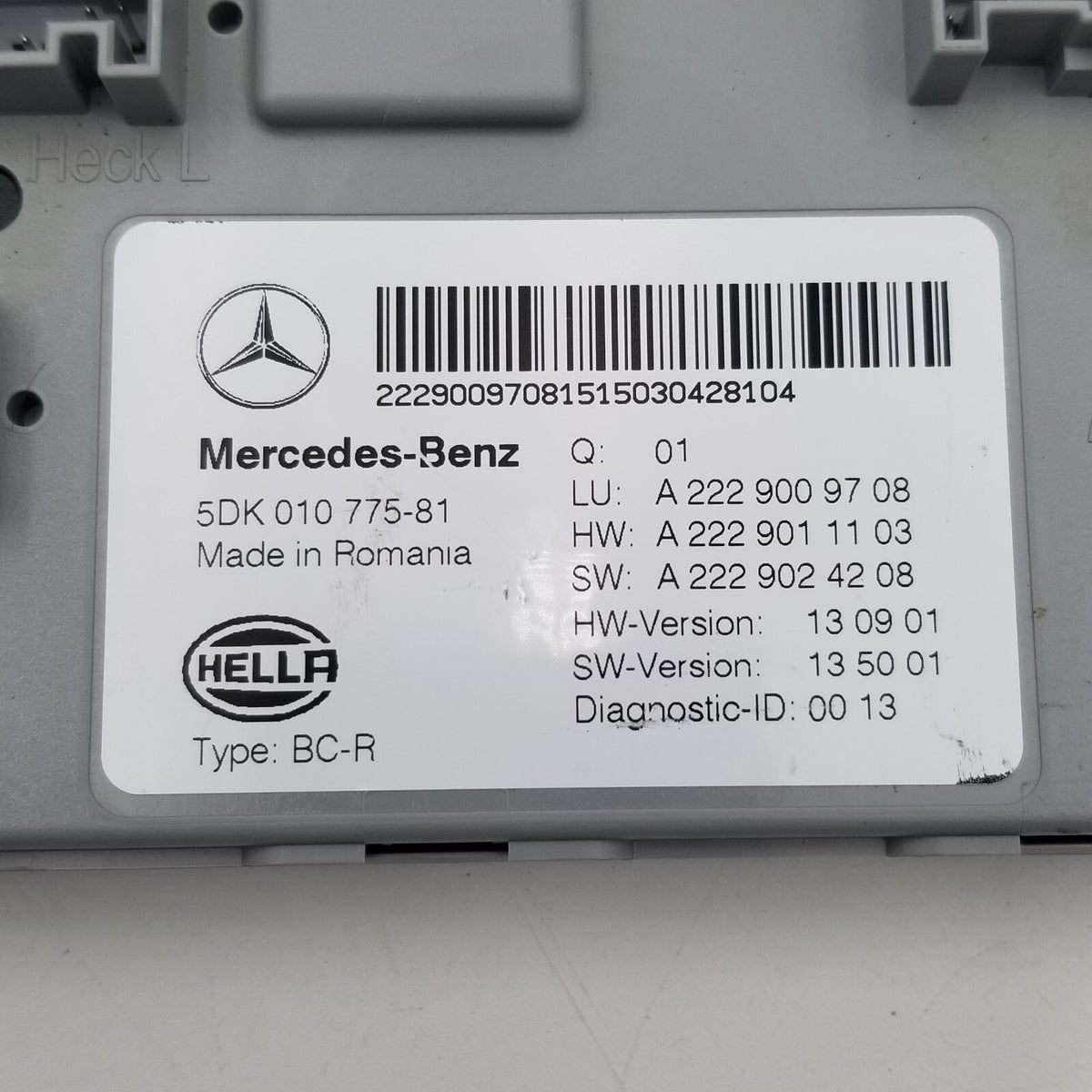 2015- 2018 Mercedes W205 C300 C400 C350e Rear Trunk SAM Control Module Unit OEM