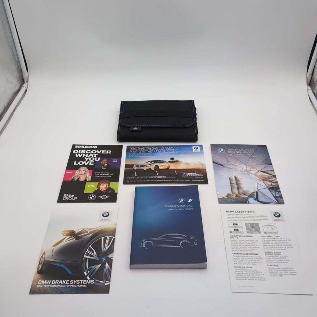 2025 BMW i4 Gran Coupe G26 Owners Manual Handbook Set Kit with Case