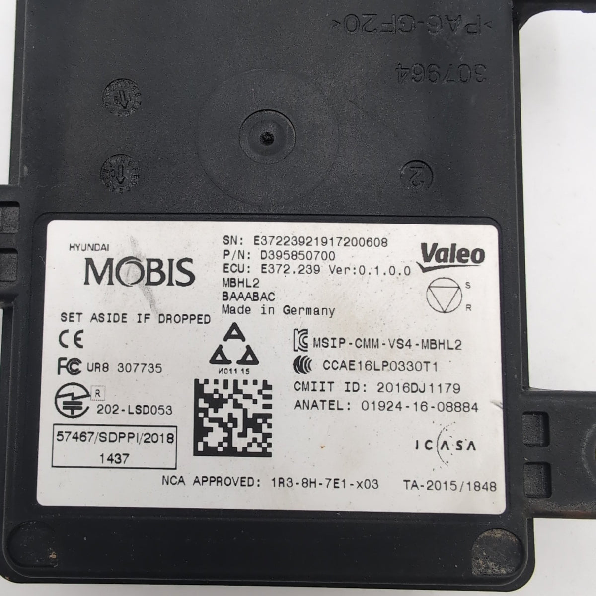 2019 - 2022 Hyundai Tucson Rear Blind Spot Radar Sensor D395850700