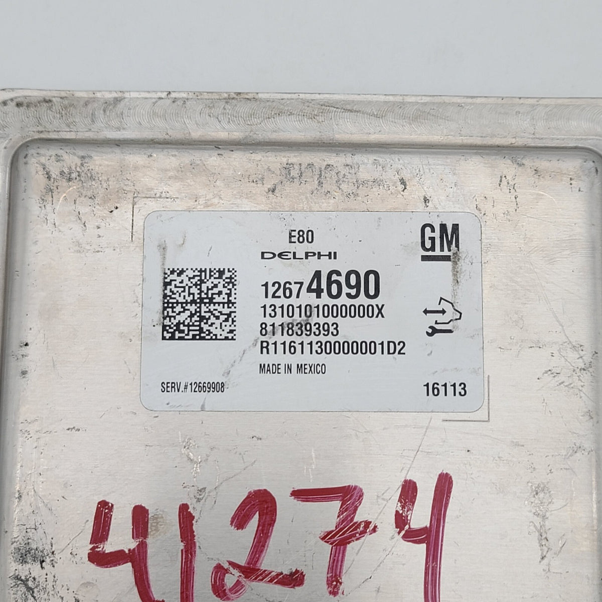 2017 Chevy Volt Computer Brain Engine Control ECU ECM EBX Module 12674690