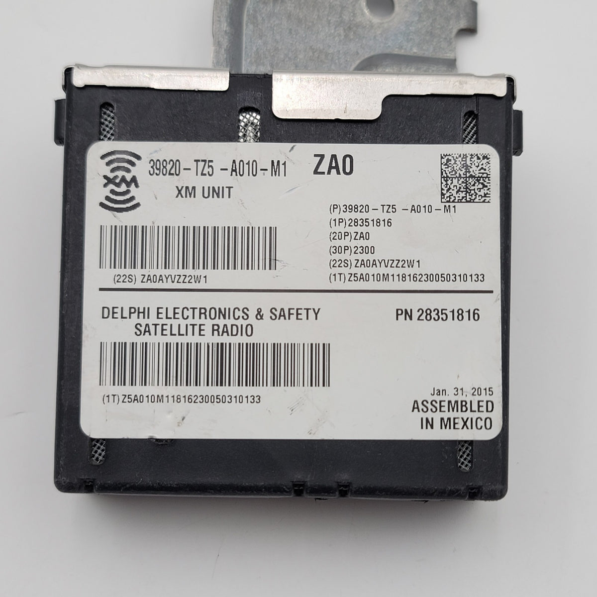 2014 2015 2016 ACURA MDX SATELLITE RECEIVER MODULE 39820-TZ5-A010-M1