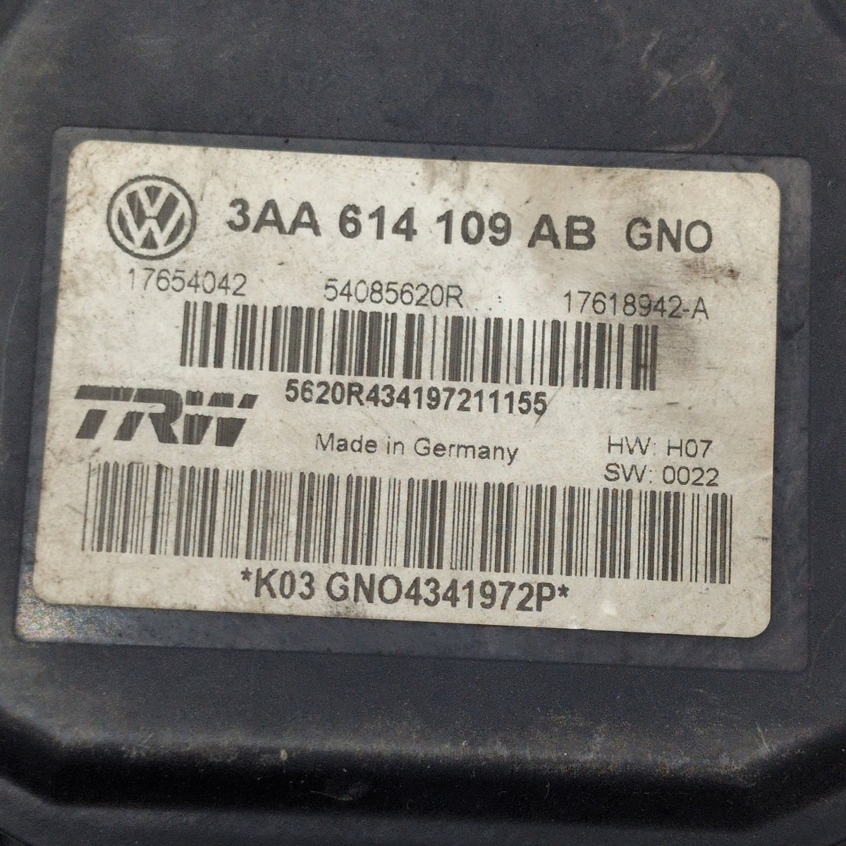 2011 2012 Volkswagen CC ABS Anti Lock Brake Pump 3AA614109AB