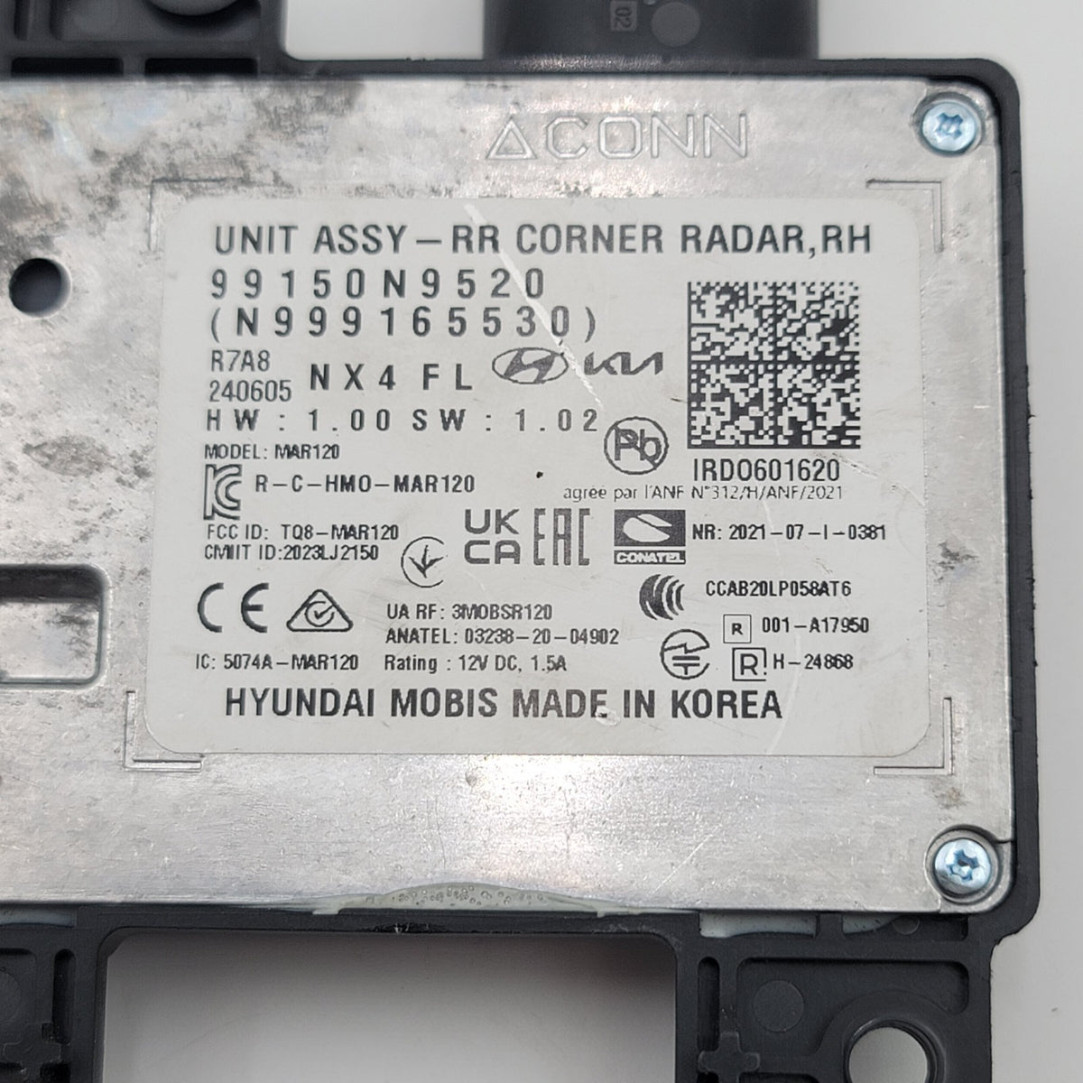 2025 Hyundai Tucson Unit Assembly RR Corner Radar RH OEM 99150N9520