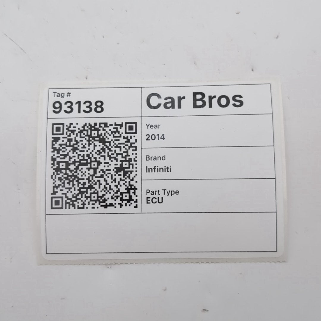 2014 Infiniti QX60 3.5L AWD Engine Computer Control Module ECU NEC010-031