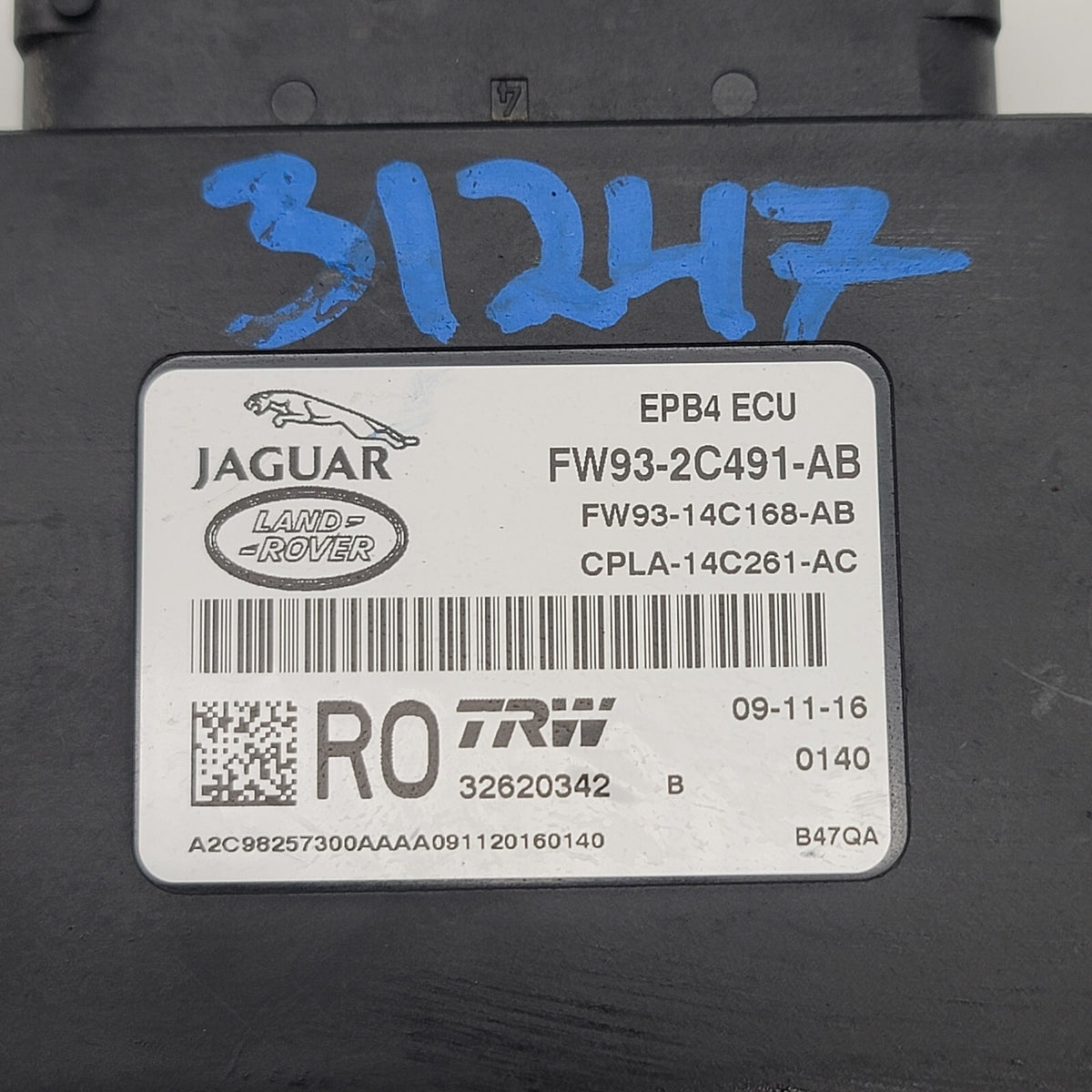 2016 2017 2018 2019 JAGUAR F-Type OEM Parking Brake Control Module FW932C491AB