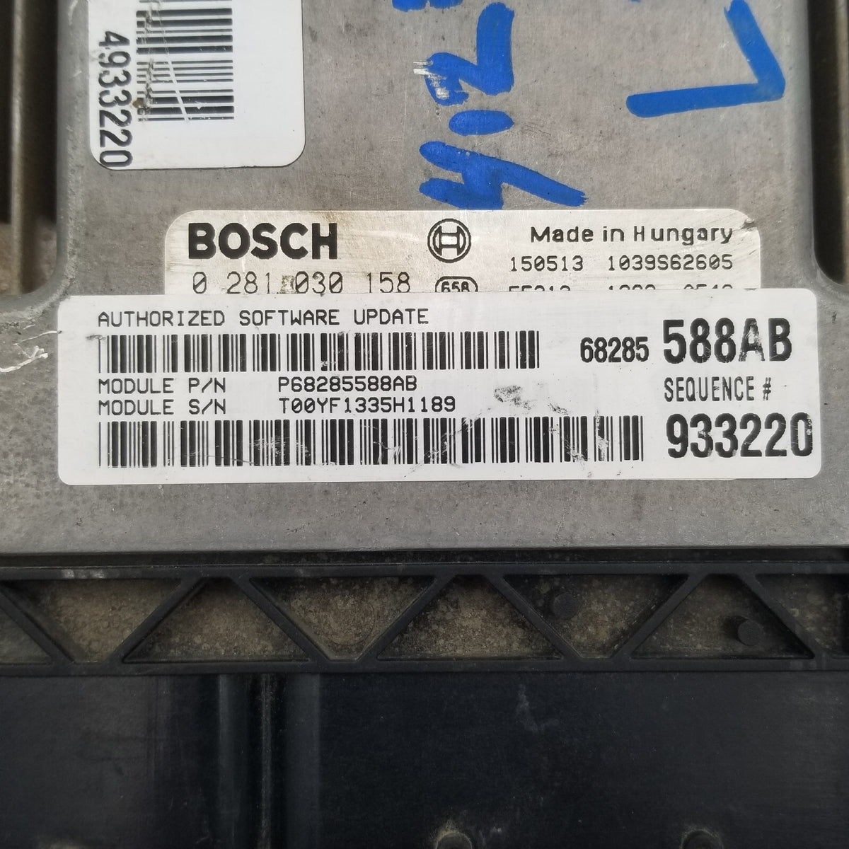 2015 DODGE RAM 1500 ECM ENGINE CONTROL MODULE 3.0L 68285588AB