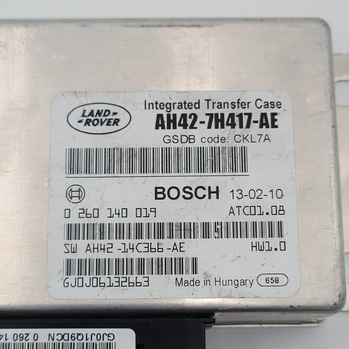 2010 2011 2012 2013 Range Rover Sport Transfer Case Control Module AH427H417AE