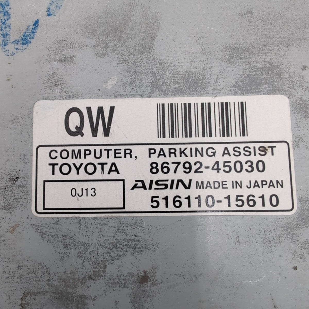 2011- 2015 Toyota Sienna Parking Assist Computer Module OEM 86792-45030