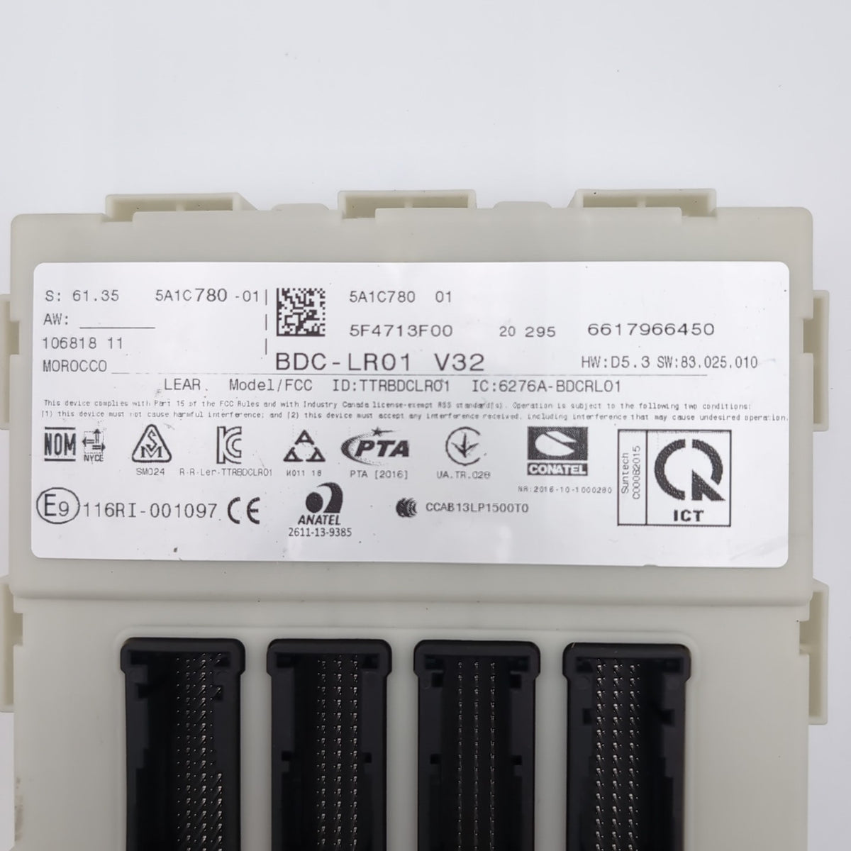 2014- 2021 BMW i3 I01 BDC V32 Body Domain Controller Module 5A1C780