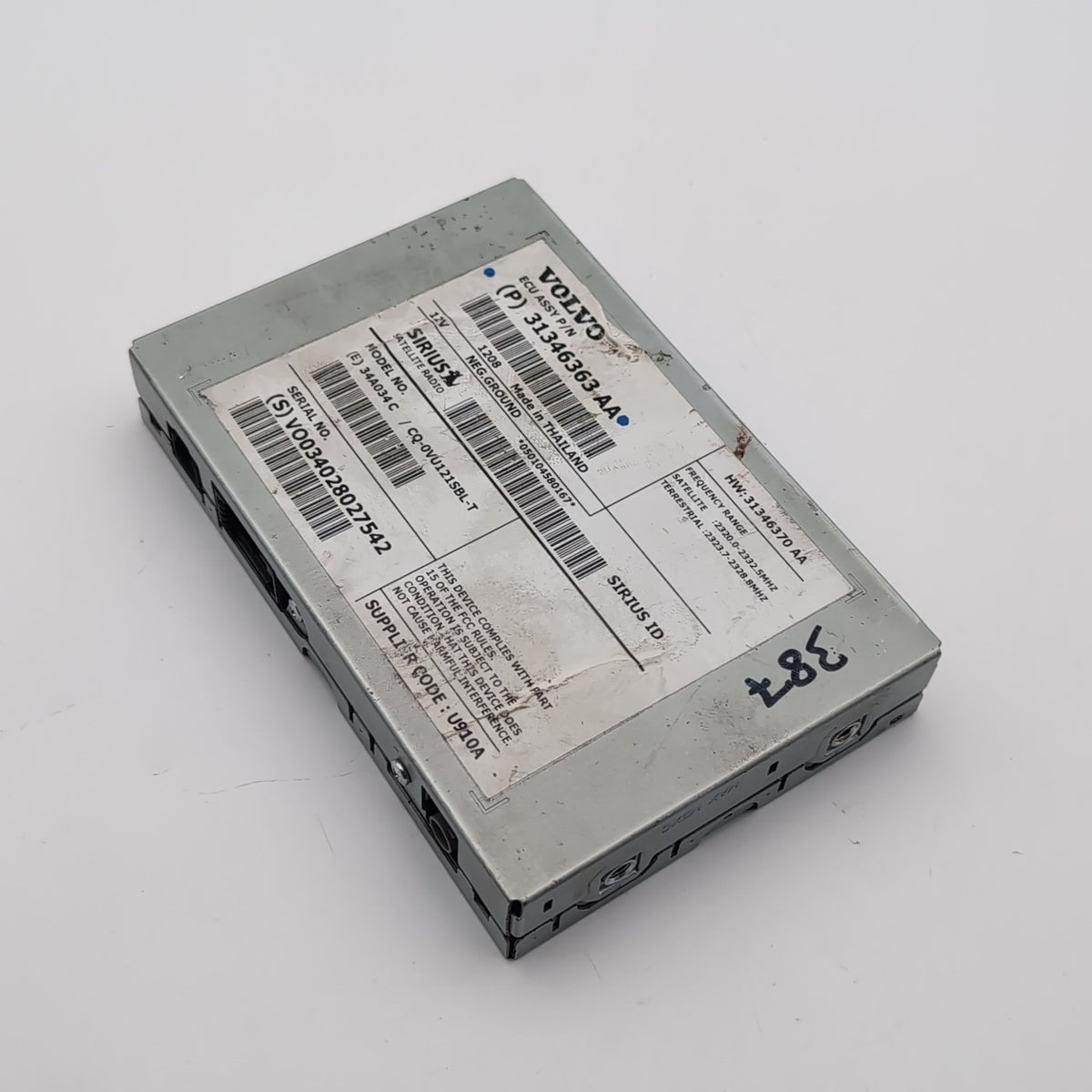 2011 2012 2013 2014 Volvo S60 Radio Satellite Receiver Tuner Module 31346363AA