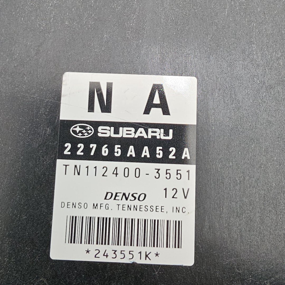 2010 Subaru Tribeca Engine Computer Control Module ECU ECM 22765AA52A