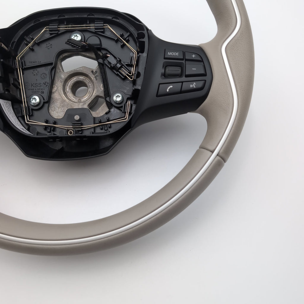 2014 - 2021 BMW i3 i3s I01 Steering Wheel Leather Lodge Design Gray 6870165