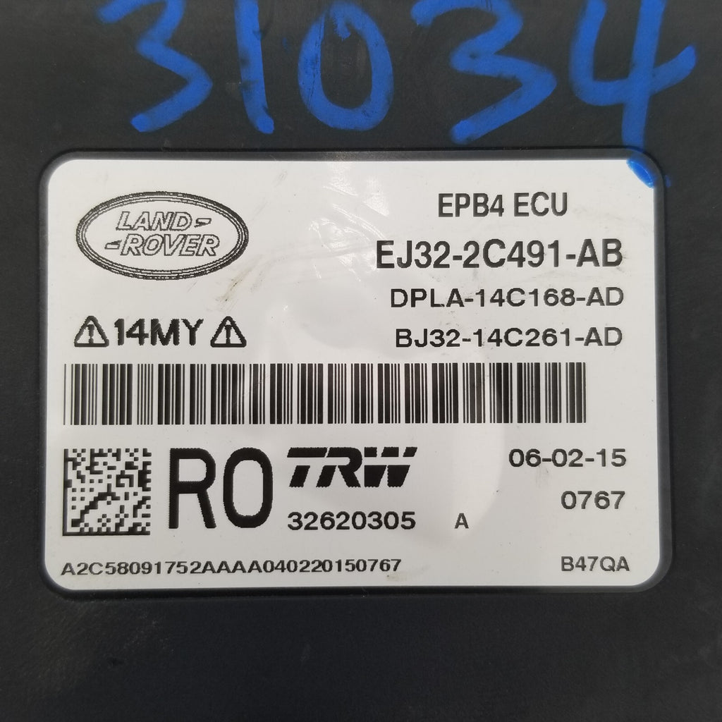 2014 2015 Ranger Rover Evoque Electric Parking Brake Control Module EJ322C491AB