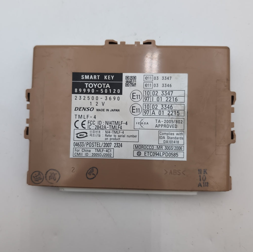 2007 2008 2009 Lexus LS460 Smart Keyless Entry Control Module 89990-50120
