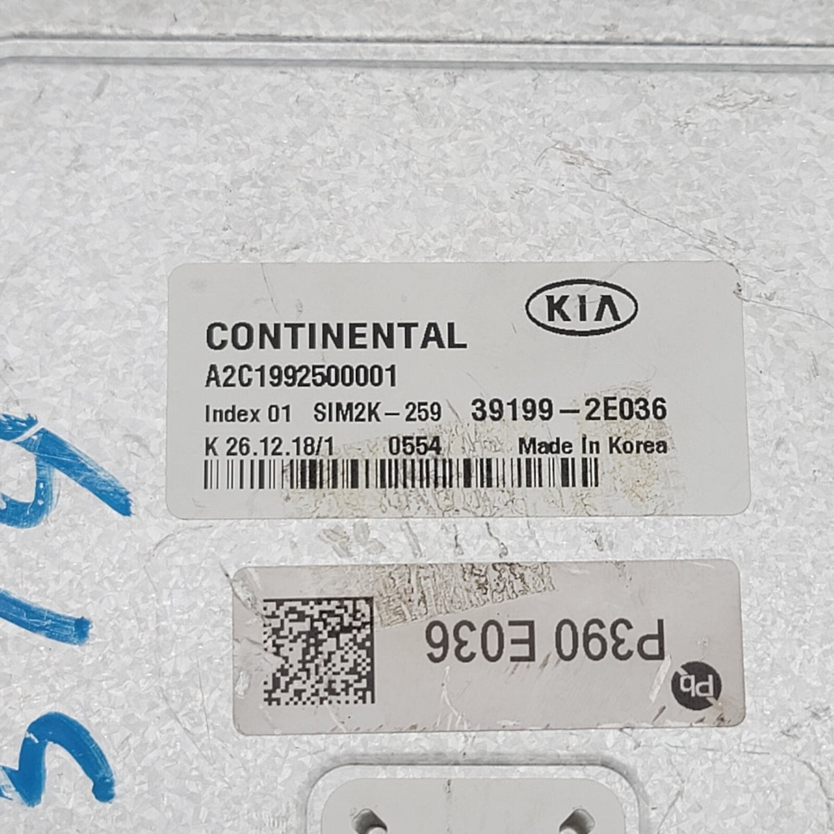 2019 2020 Kia Forte 2.0 Engine Computer Control Module Unit ECM ECU 391992E036