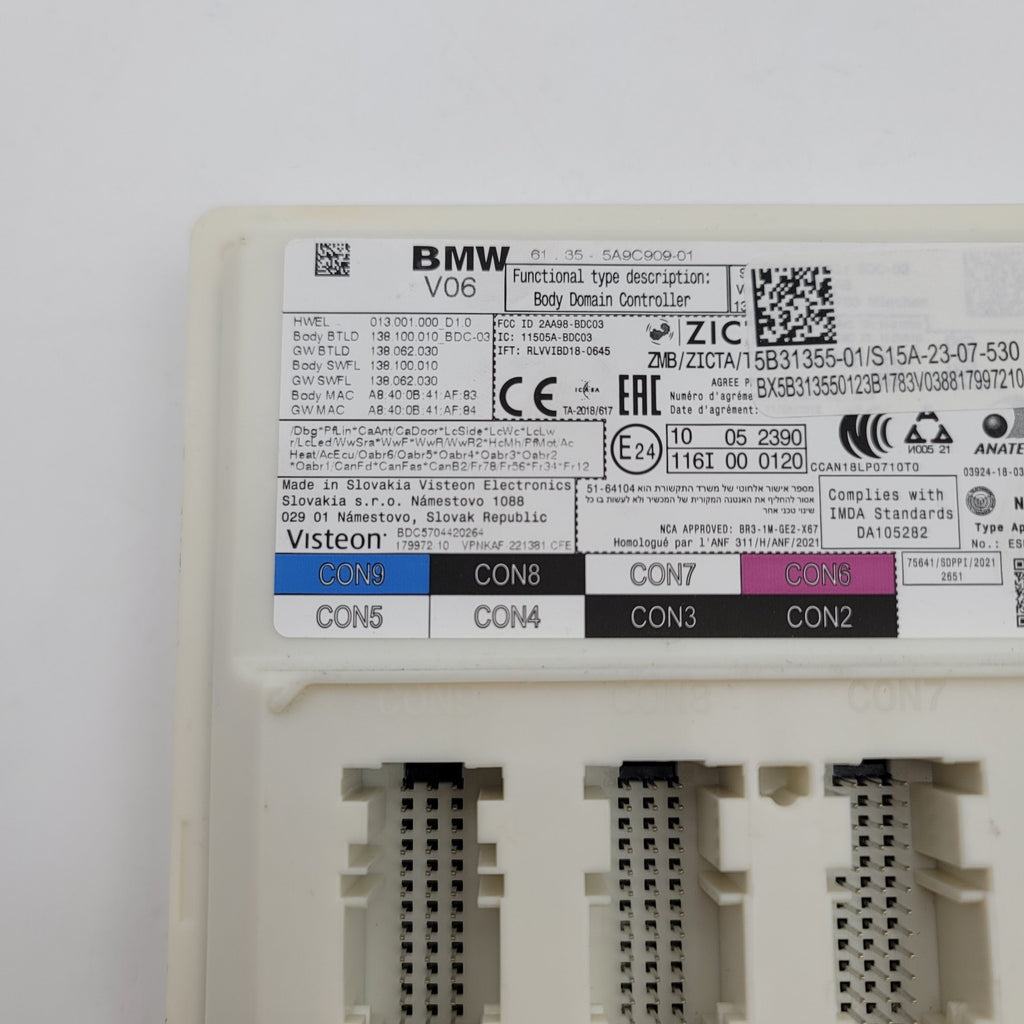 2023 BMW M2 G87 Body CONTROL MODULE BCM 5A9C909
