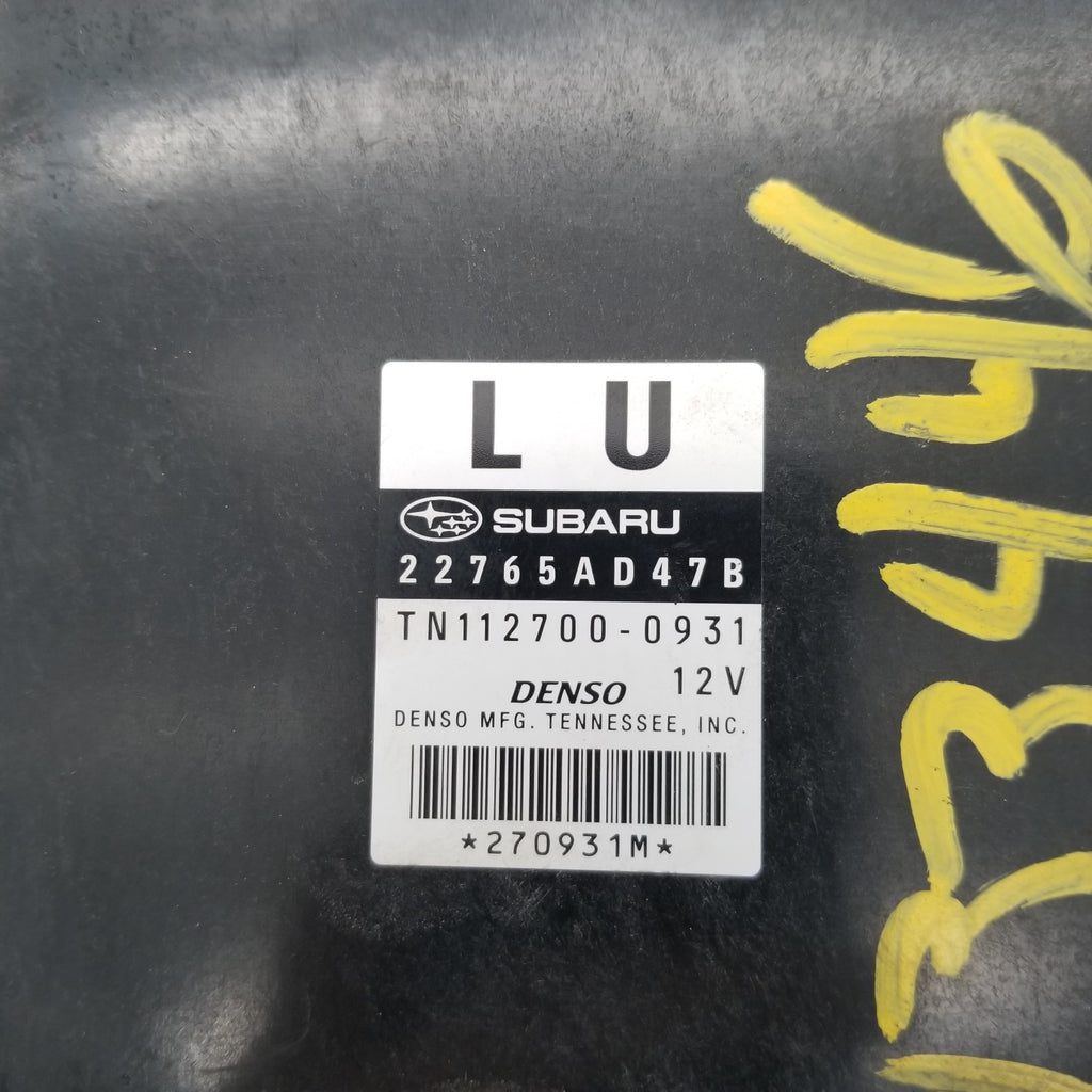 2012 SUBARU TRIBECA ENGINE COMPUTER CONTROL MODULE 3.6L ECU ECM 22765AD47B OEM
