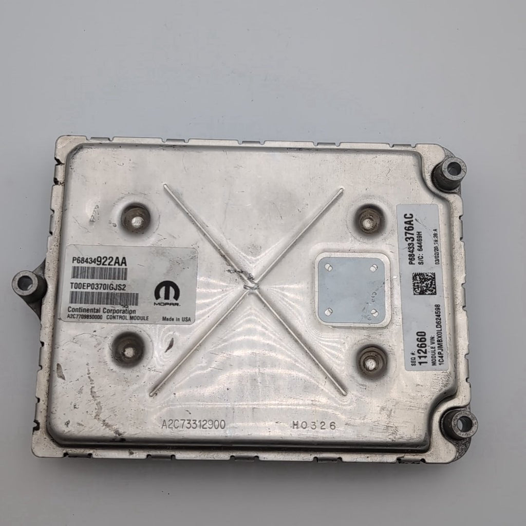 2020 2021 Jeep Cherokee 3.2L Engine Computer Control Module ECU 68434922AA